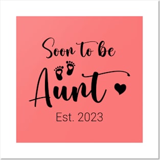 Promoted to Aunt est 2023 Posters and Art